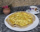 A picture of step 1 of Chappati  Egg Roll with Moringa.