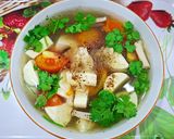 Hình bước làm 4 của món Canh Miến Dong Đậu Hũ Non