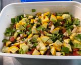 Une image de l'étape 13 de Courgettes jaunes, tomate noire et poivrons verts aux épices.