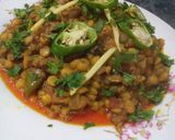 A picture of step 3 of Qeema chanadaal.
