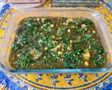 A picture of step 25 of Chicken Curry with Chickpeas, Eggplant, and Spinach.