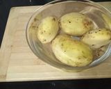 A picture of step 1 of Crispy honey chilli potato.