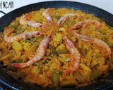 Foto del paso 7 de la receta Arroz con bacalao, gambas y ajos tiernos