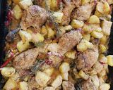 Une image de l'étape 6 de Poulet au four, poivrons et pdt, recette 🇮🇹.