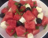 Hình bước làm 3 của món Salad dưa hấu