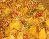 A picture of step 5 of Aloo Simlamirch.