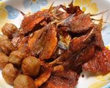 Hình bước làm 1 của món Gỏi rau má trộn khô cá chỉ vàng