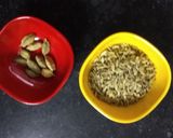 A picture of step 1 of Sauf and Elaichi Sharbat (Fennel and Cardamon Sharbat).