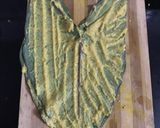 A picture of step 4 of Parta or Colocasia Leaves.