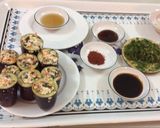 Hình bước làm 4 của món Cà tím chay nhồi đậu
