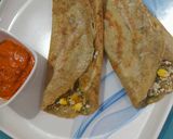 A picture of step 8 of Protein rich healthy mix dal dosa with tangy tomato chutney.