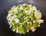 A picture of step 3 of Kung Pao Shrimp.