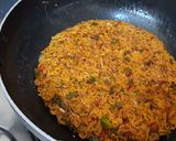 A picture of step 9 of Maggi Nutrilicious Masala VEG ATTA noodles Vegetables pizza.
