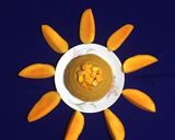 A picture of step 6 of Mango Sheera.