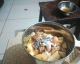 A picture of step 4 of Delicious nutritious healthy Apple dry fruit smoothi.