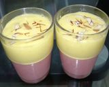 A picture of step 4 of Mango,strawberry layered lassi.