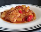 Foto del paso 14 de la receta: Pollo a la naranja con piña y pimientos