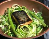 Spicy Skinned Salmon, Sauted Asparagus and Zucchini Noodles recipe step 5 photo