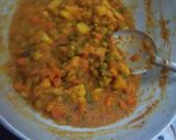 A picture of step 2 of Dhaba style Vegetable curry.