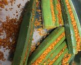 A picture of step 7 of Maharashtrian Bharli Bhindi.