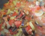 Une image de l'étape 2 de Tarte au lardon, fromage et aux légumes.