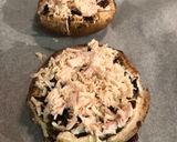 A picture of step 4 of Chicken Enchilada Stuffed Portobellos.
