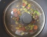 A picture of step 3 of Sauteed collard greens with sausage.