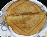 A picture of step 5 of Rava veg Mayonaisse sandwich.