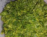 A picture of step 1 of Palak (Spinach) Gosht.
