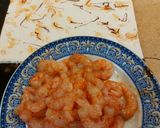 A picture of step 10 of Suquet de Monkfish, Red Shrimp, and Baby Squid with Almond and Hazelnut Picada.