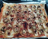 Foto del paso 5 de la receta: Coca de manzana, champiñones y queso azul