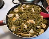A picture of step 9 of Spicy Chicken & Veggie Noodle Pasta Salad.