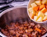 A picture of step 6 of Instant Pot Beef Mechado.