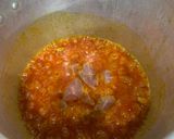 A picture of step 3 of Aloo gosht salan with roti.