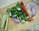Foto langkah ke 2 dari resep Tumis daging cabe hijau.