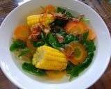 Foto langkah ke 7 dari resep Bening bayam wortel jagung tanpa MSG.