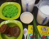 Foto langkah ke 1 dari resep Puding Tape Ketan Hijau Lapis Gula Aren.
