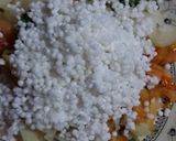 A picture of step 3 of Sabudana tikki.