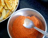 A picture of step 3 of Masala french fries.