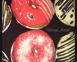 Kwalliyar donut(strawberry flavor)matakin girki3 hoto