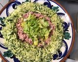 Une image de l'étape 7 de Salade de courgettes et concombre, jambon blanc, sucrine et ail noir.