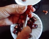 A picture of step 1 of Delicious nutritious stuffed dates with mava peanut Honey dry fruits delight.