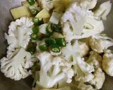 A picture of step 1 of Aloo Gobhi Samosa.