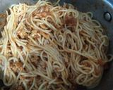 A picture of step 6 of Cheesy Taco Spaghetti.