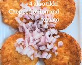 A picture of step 1 of Aloo tikki chaat.