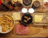 Une image de l'étape 1 de Poutine au Jambon.