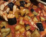 A picture of step 4 of Pollo alla Norma.