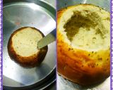 क्रीमी व्हेजी बेक्ड सूप इन ब्रेड बाऊल (creamy veggie baked soup in bread bowl recipe in marathi) रेसिपी स्टेप 8 फोटो 