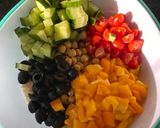 Mediterran kuszkusz saláta recept fázis 3 fotója