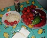 Pas rețetă Paste cu sos de brânză feta și legume 1 fotografie